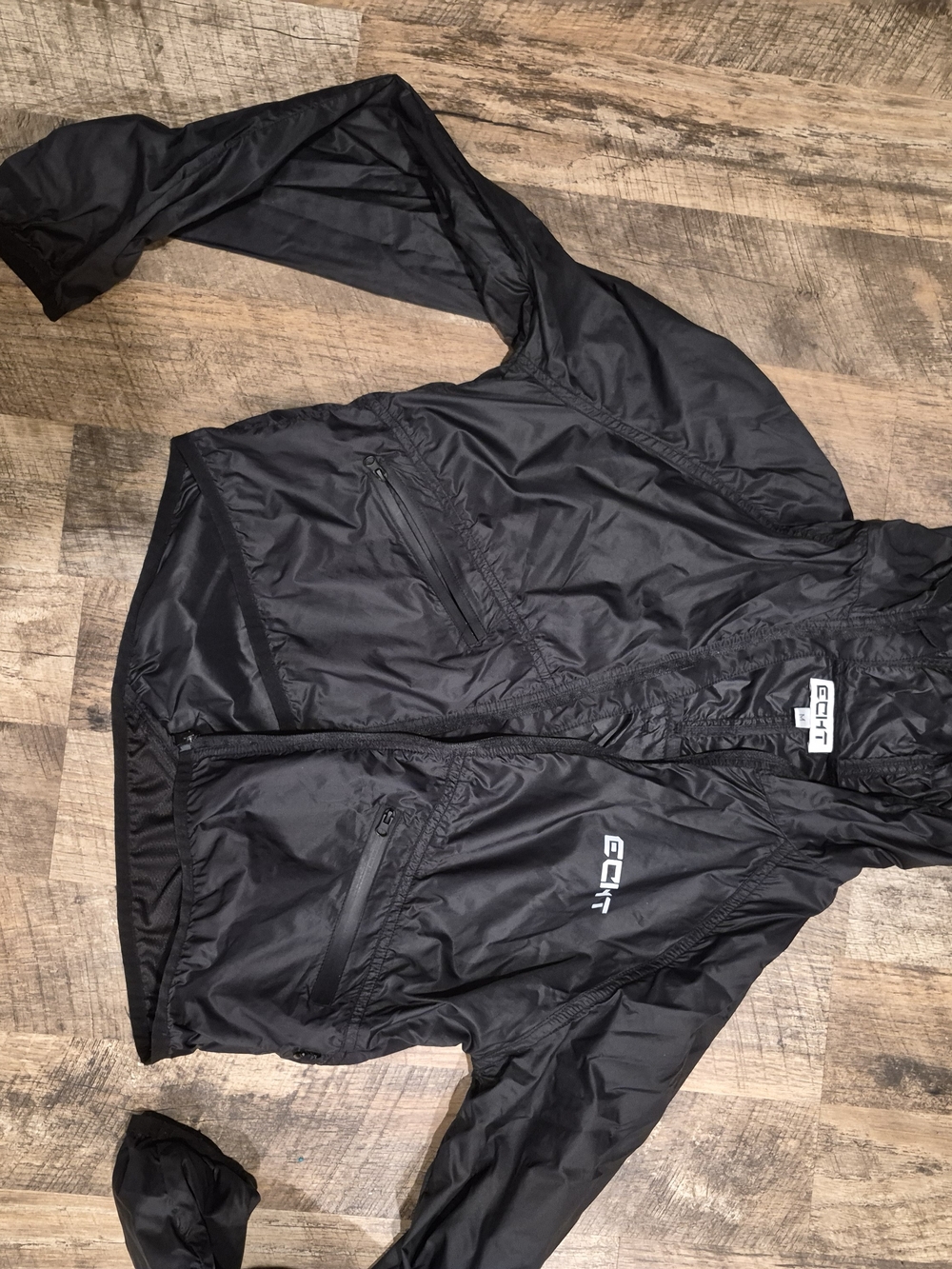 Echt Black Lightweight Windbreaker Jacket